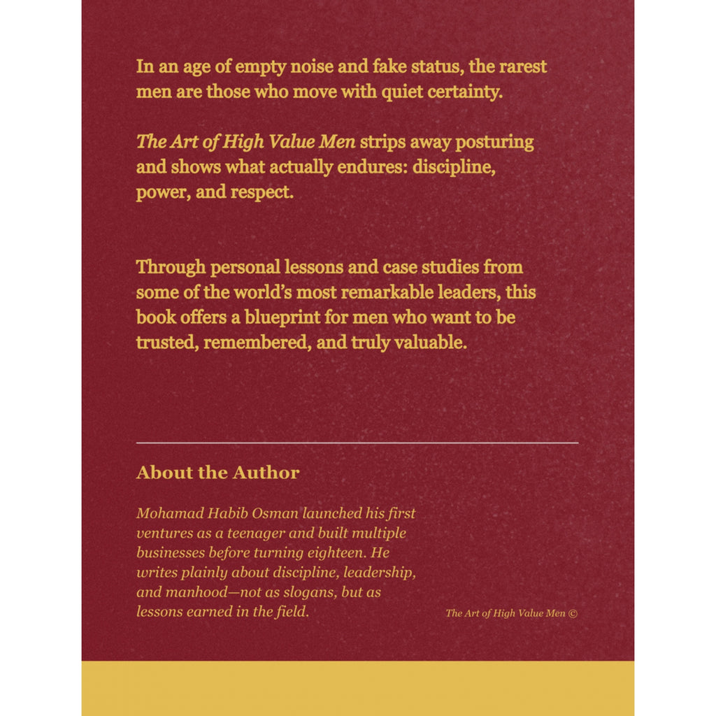 The Art of High Value Men